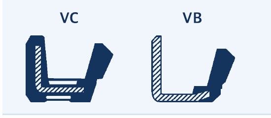VC, VB 단면도